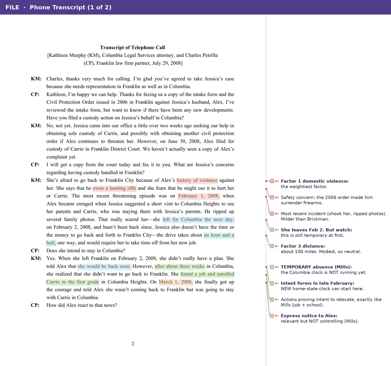 Bohmer v. Bohmer marked-up packet, page 3 of 17