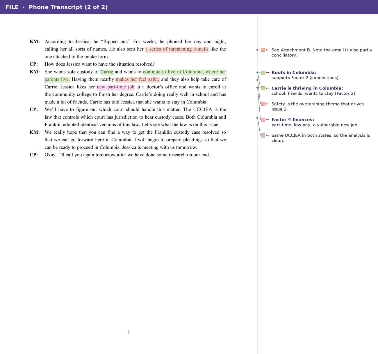 Bohmer v. Bohmer marked-up packet, page 4 of 17