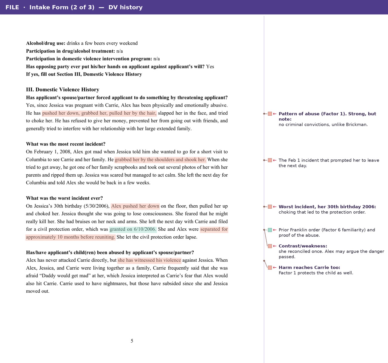 Bohmer v. Bohmer marked-up packet, page 6 of 17